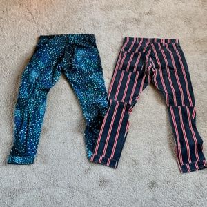 2 Pairs G-Star Pharell Pants 5622 3D Tapered Mid Boyfrend Striped & Galaxy 32-33